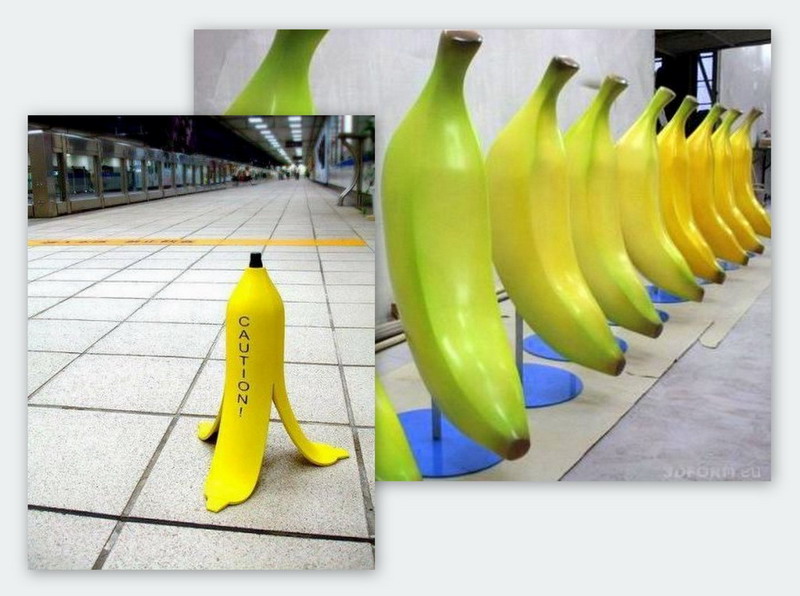 Realistic Large Banana Fiberglass Model 1 Figura 3D Banan reklamowy i dekoracyjny