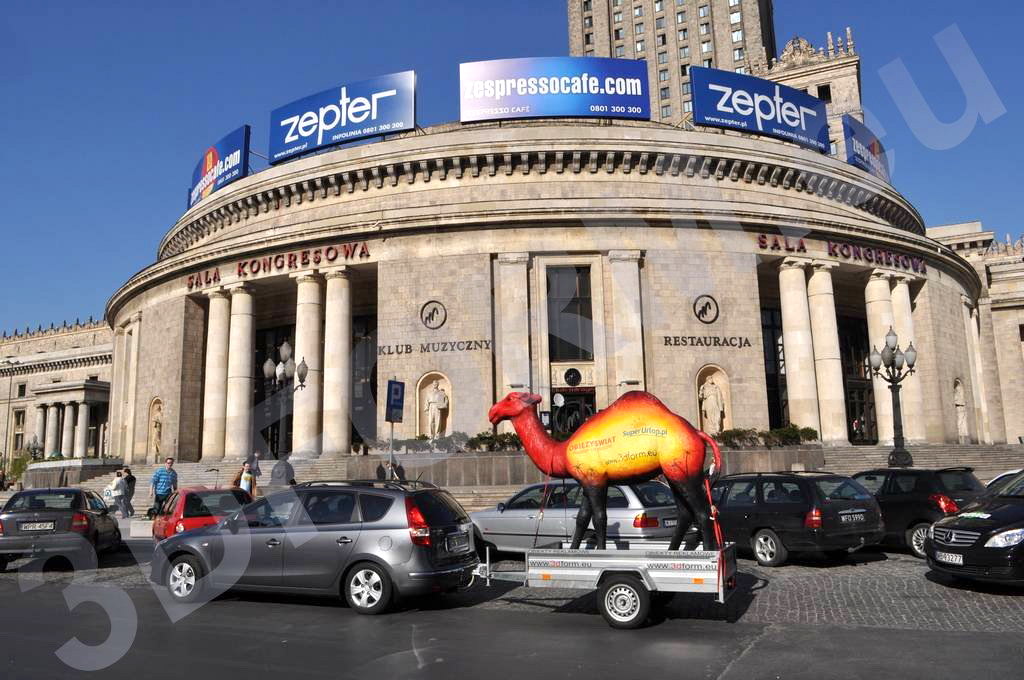 Mobile camel mock-up 2 wielbłąd reklamowy w Warszawie