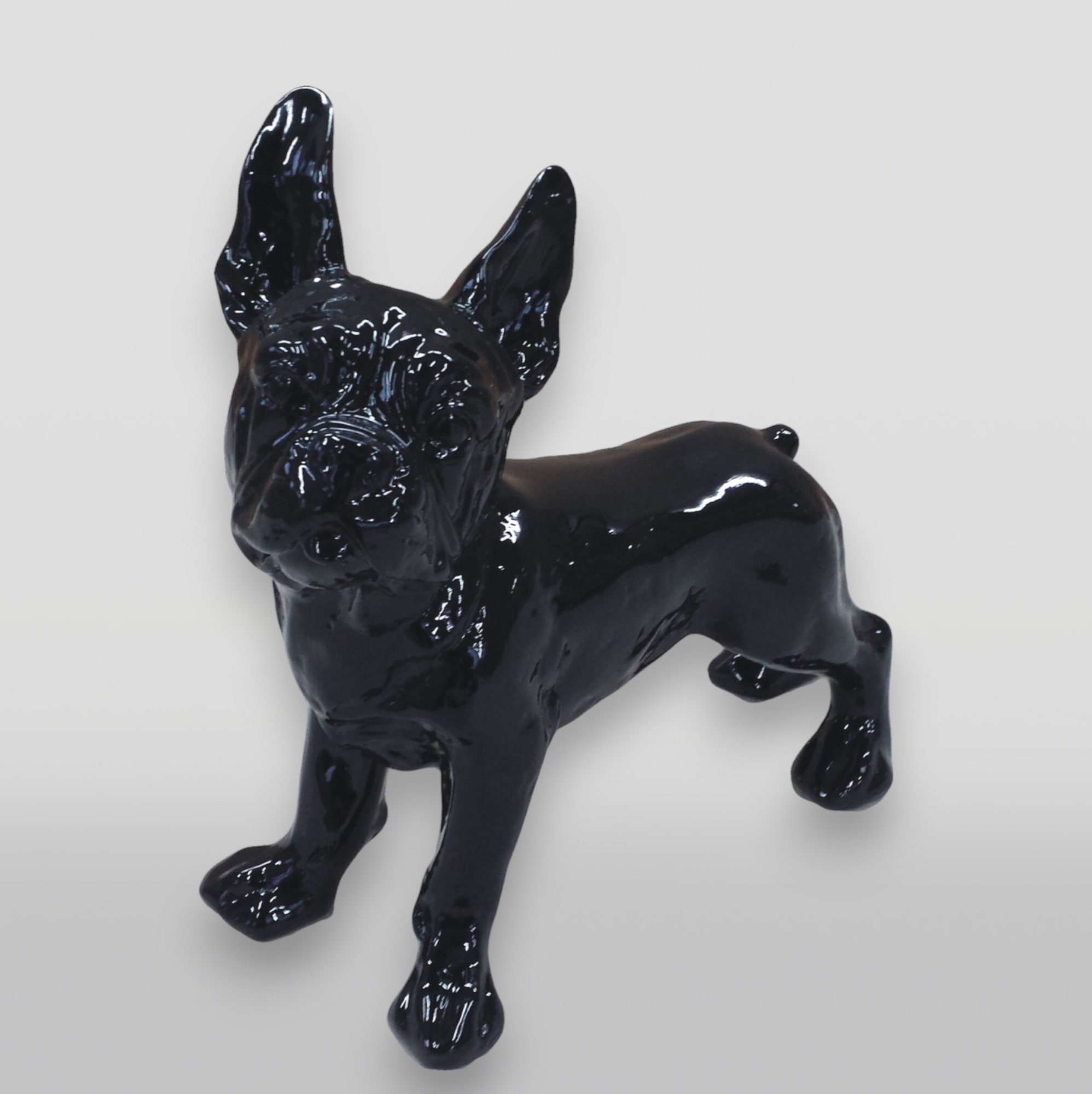 Resin Figurine Small French Bulldog - Single Color Edition 1 Figurka dekoracyjna, mały pies bulldog francuski