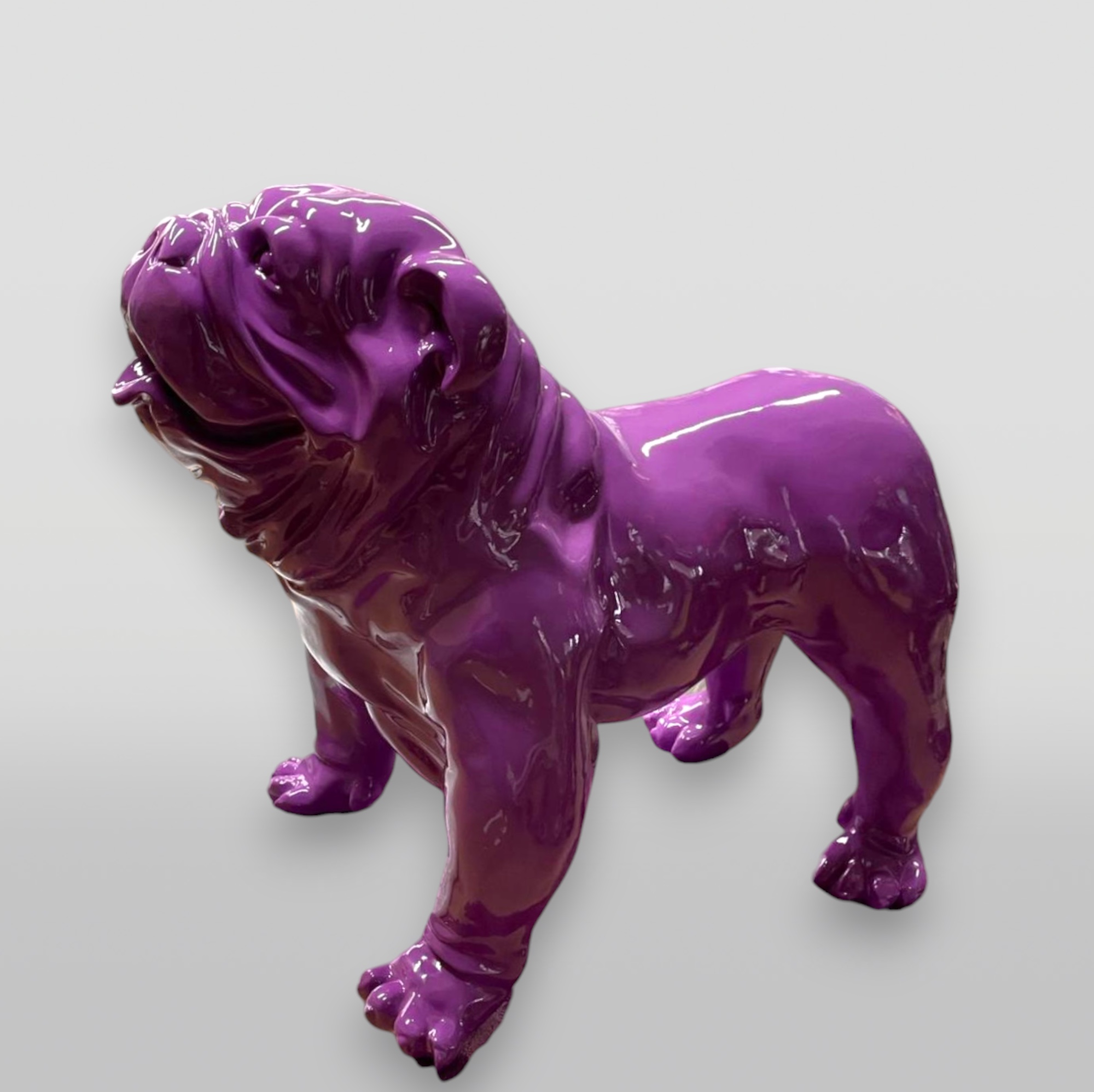 English Bulldog Resin Figure - Single Color. 1 Figura dekoracyjna pies bulldog usa średni - jednokolorowy.