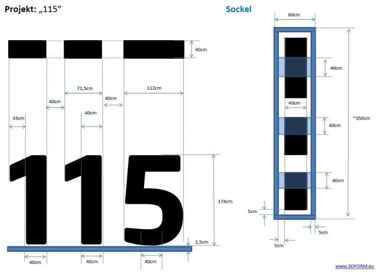 Large 3D Numbers 3 Projekt