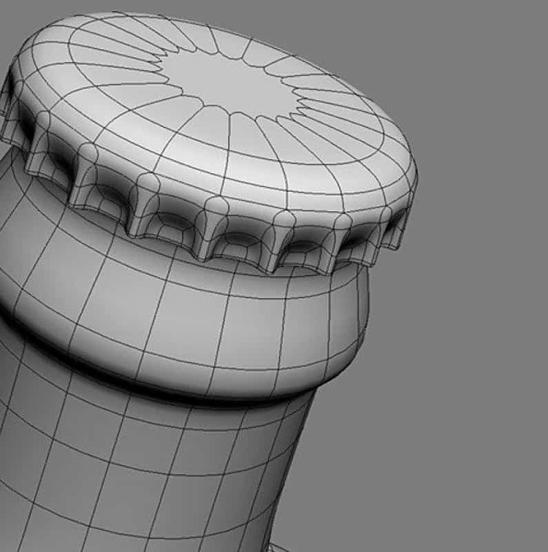 Hanging Coca-Cola bottles. 2 Model 3D kapsla zakręcającego na butelce.