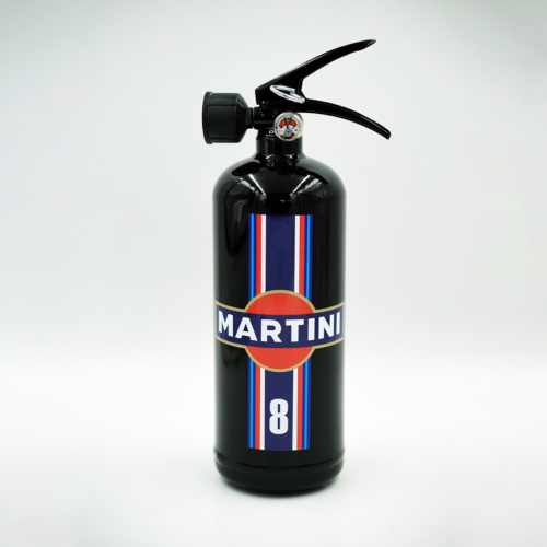 Black fire extinguisher with 