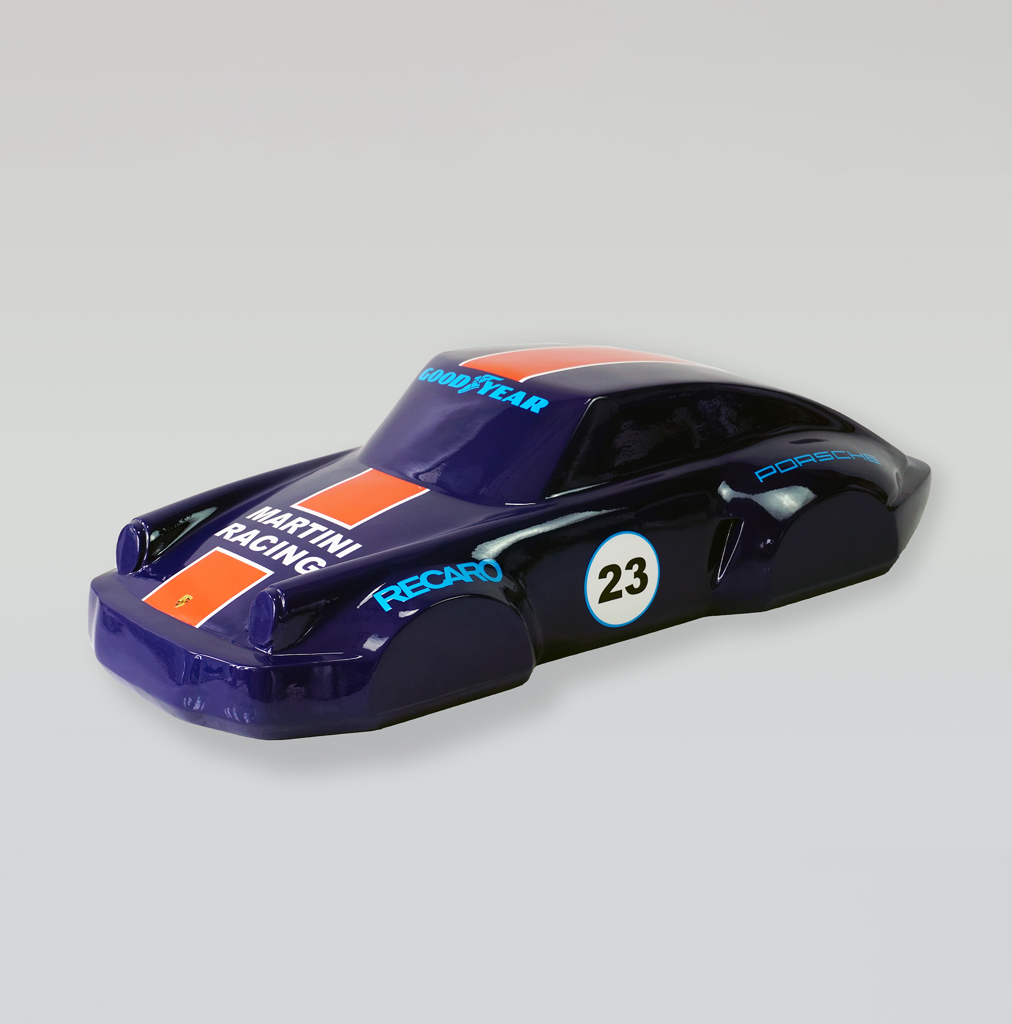 Car model 911 - motif 23 1 Dark blue model race car with