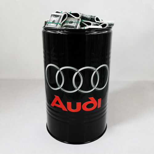Small Barrel with Dollars - Audi