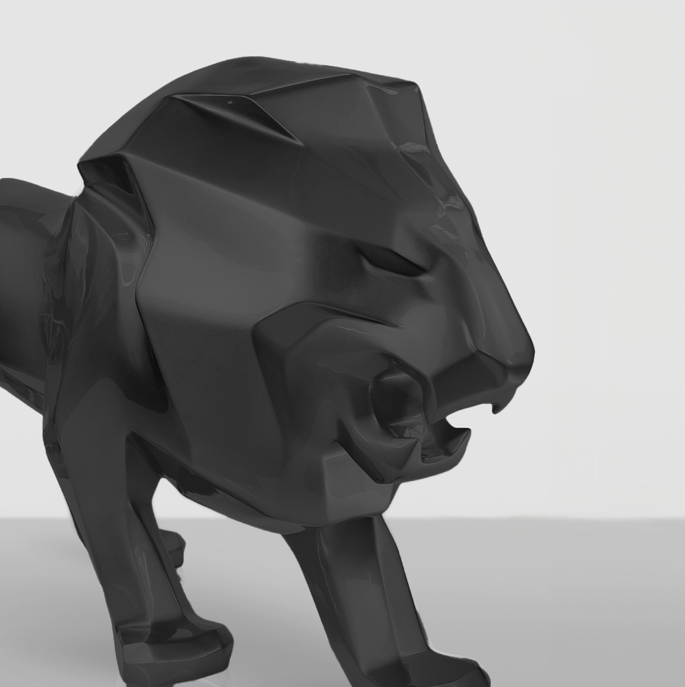 Exclusive Lion Figure - Matte Black 1 Exclusive Lion Figure - Matte Black