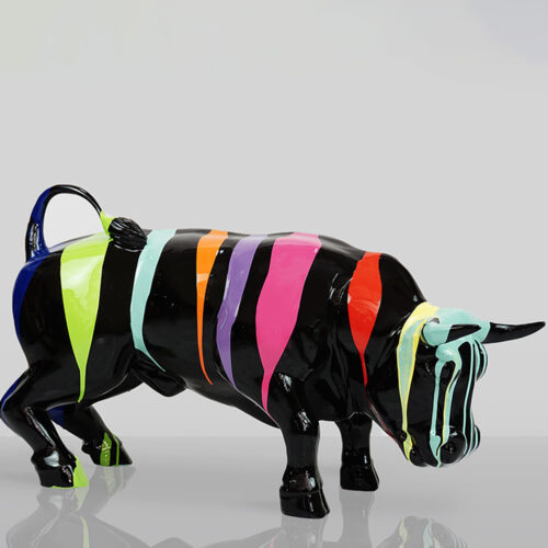 Decorative Figure Black Bull - Trash
