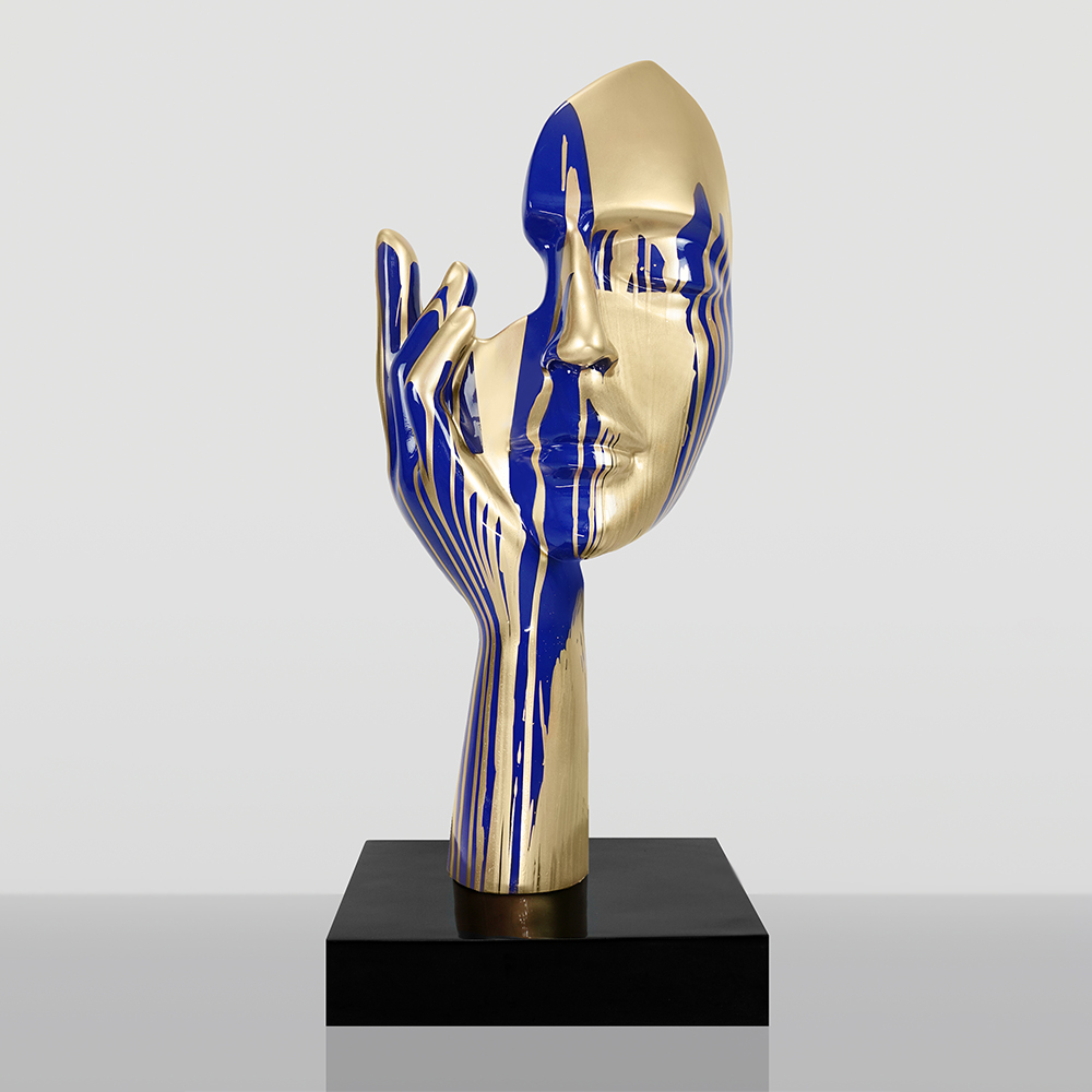 Medium-Sized 120CM Blue Mask on Stand - Golden Trash 1 Medium-Sized 120CM Blue Mask on Stand - Golden Trash