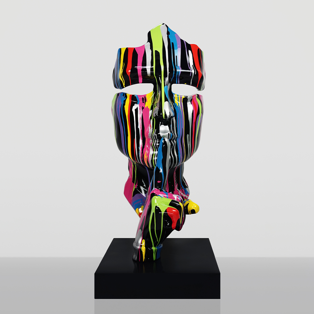 Medium-Sized 120CM Mask on Stand - Black Trash 1 Medium-Sized 120CM Mask on Stand - Black Trash