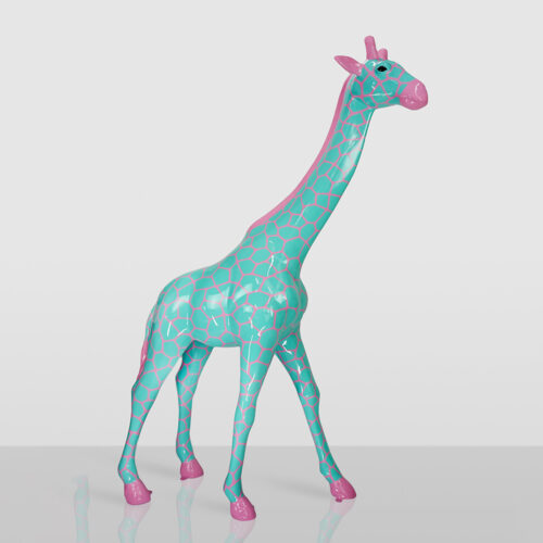 Large Giraffe 230CM Pink Version with Celadon Spots