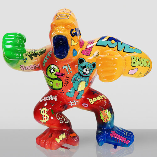 Large Boxer Gorilla Figure - Pop Art
