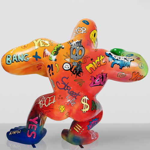 Large Boxer Gorilla Figure - Pop Art