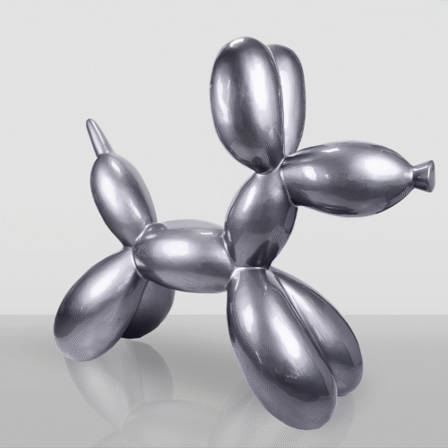 Balloon Dog Large Decorative Figure – Silver