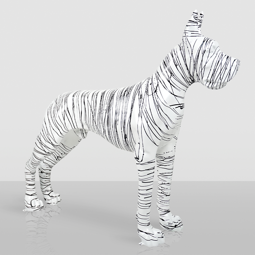 Blue Great Dane Covered in Paint 3 Blue Great Dane Covered in Paint - Image 3