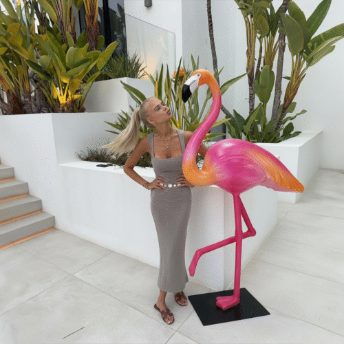 Decorative Figure Large 3D Flamingo - Pink Mango