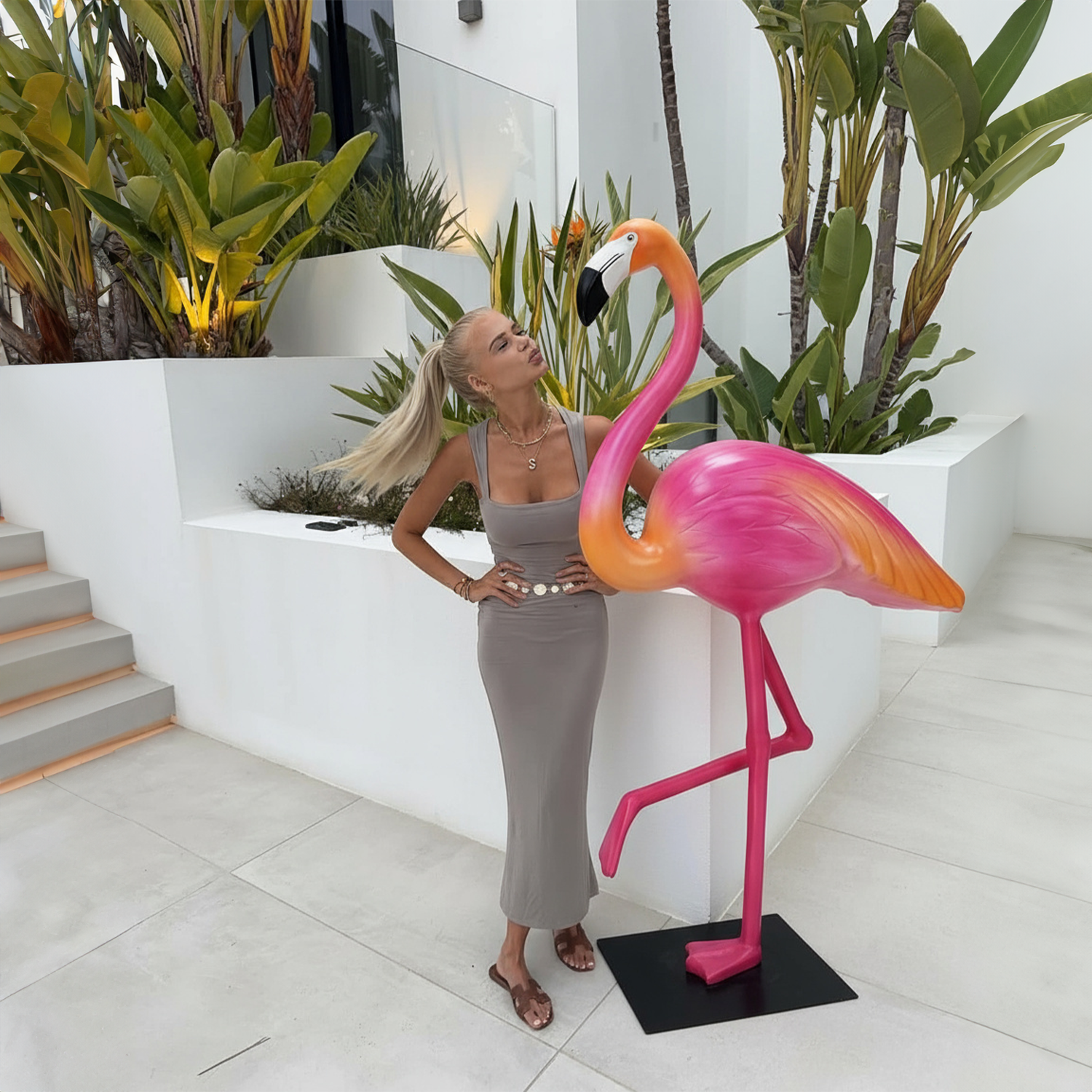 Decorative Figure Large 3D Flamingo - Pink Mango 1 Decorative Figure Large 3D Flamingo - Pink Mango